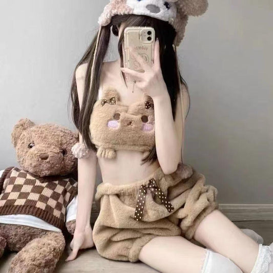 Brown lingerie set