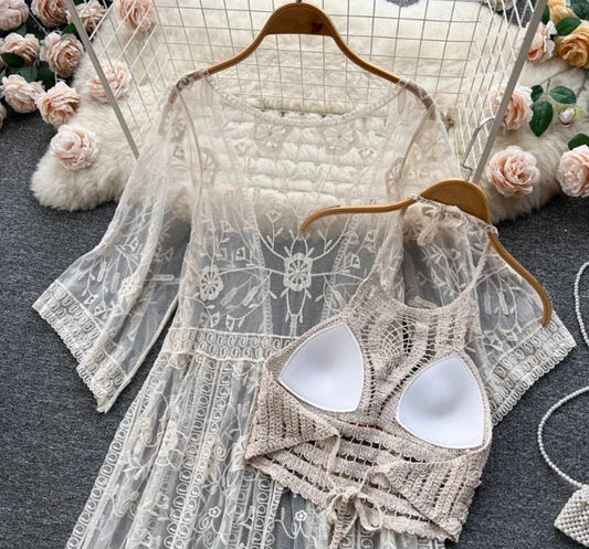 Gisele Three Piece Crochet Set