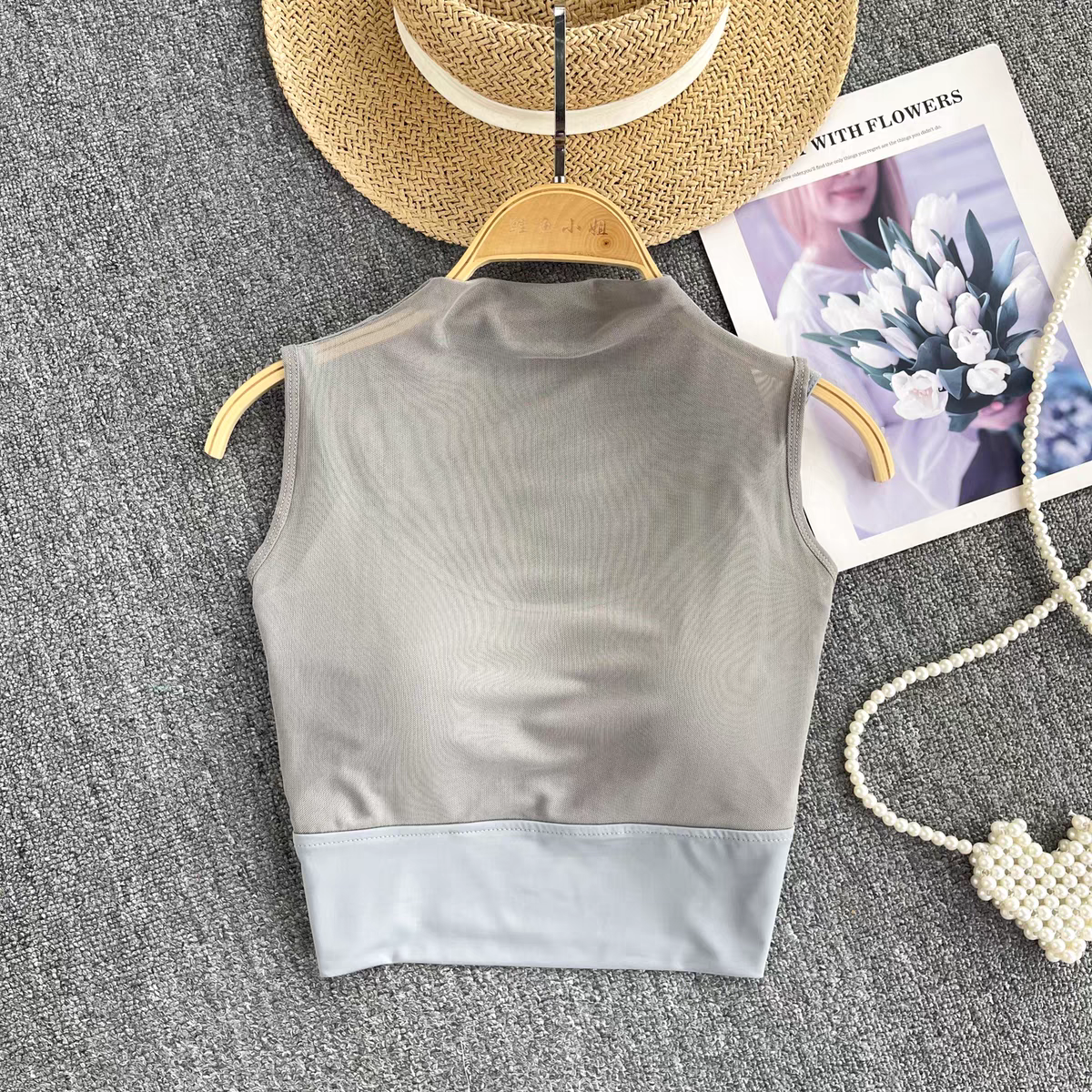 Grey Padded Top