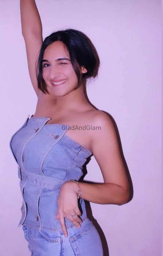 Original Picture of Kiara Denim Belt Top