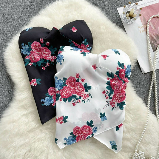 Petra Rose Print Tube Top