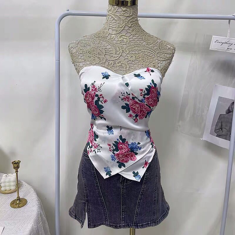 Petra Rose Print Tube Top