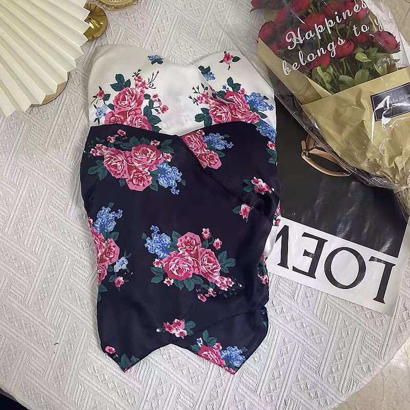 Petra Rose Print Tube Top