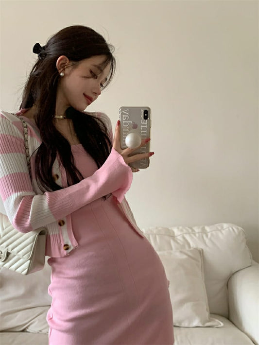 Pink Dress With Cape