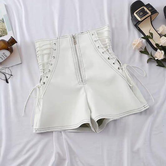 WHITE High Waisted Shorts