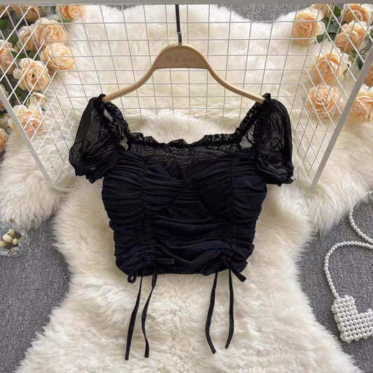 Joffrey Drawstring Crop Top Gladandglam