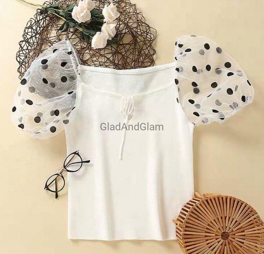 Polka Sleeve Blouse