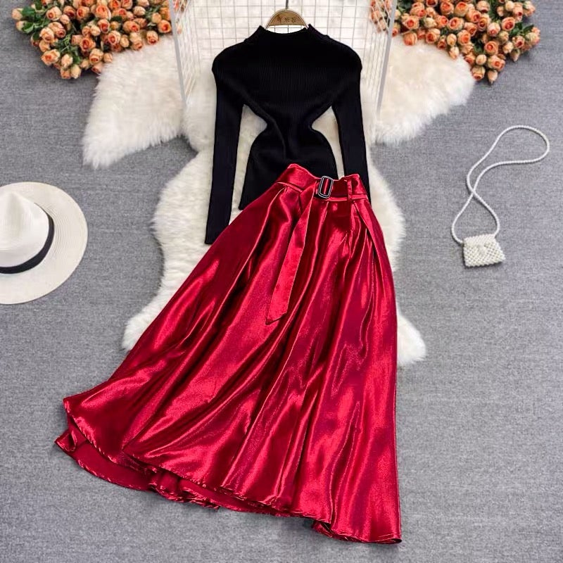 Eva Top With Metallic Skirt