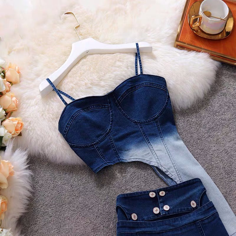 Barbara Irregular Denim Co-Ords