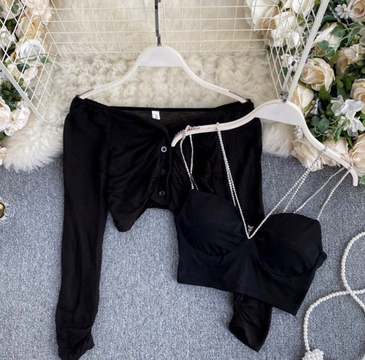 gladandglam black top