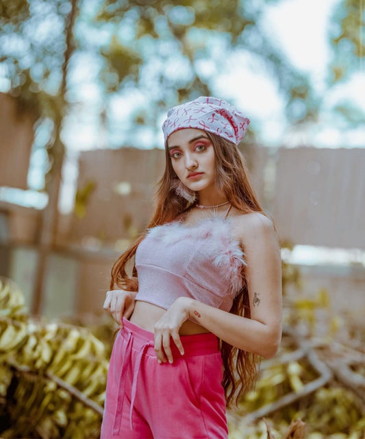 Valentina Fur Crop Top