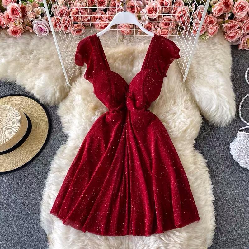 Elizabeth Shimmery Skater Dress