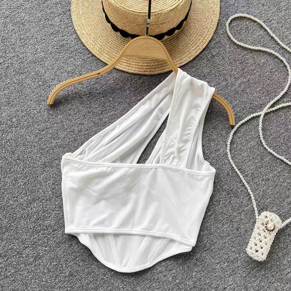 Moscow One Shoulder Corset Top