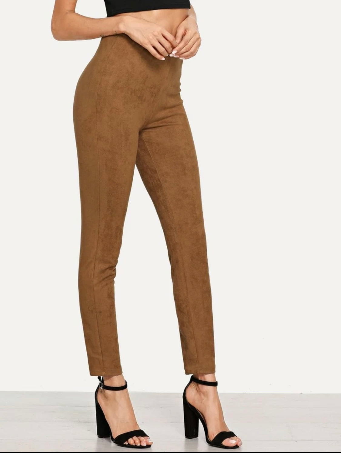 Solid Suede Leggings