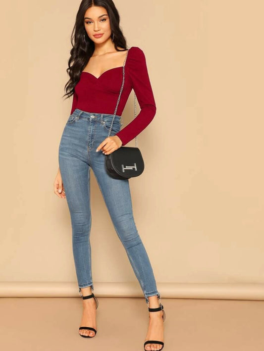 Isabella Front Wrap Top