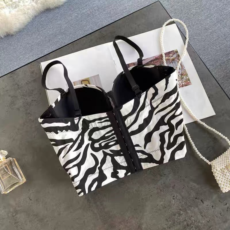 Zebra Print Bustier