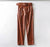 Brown Leather Belted Pants