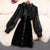 Black Sequin Leather Dress
