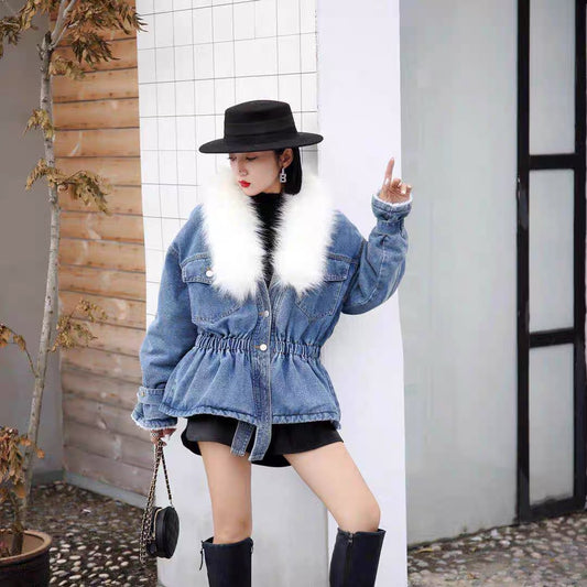 Fur Denim Jacket