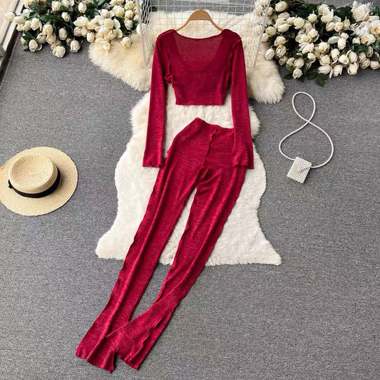 Red Top & Pants Set