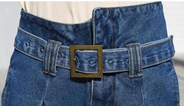 Ruby High Waisted Belted Denim - Made For Her Label