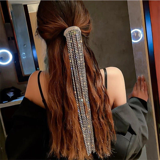 Rhinestone Long Hairpin