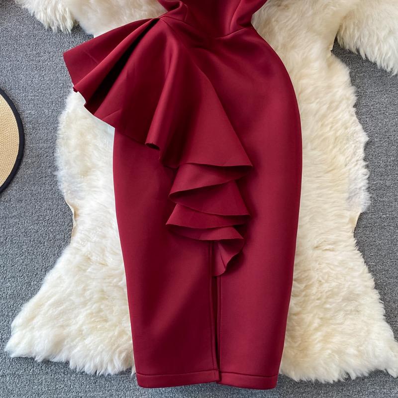 Original Picture of Bertina One Shoulder Pencil Dress