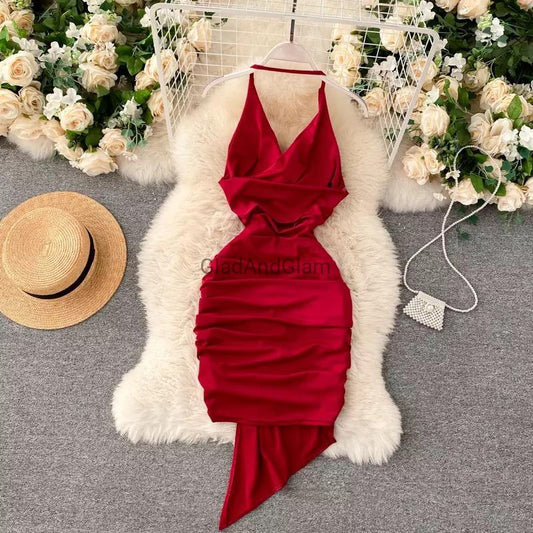 red bodycon dress