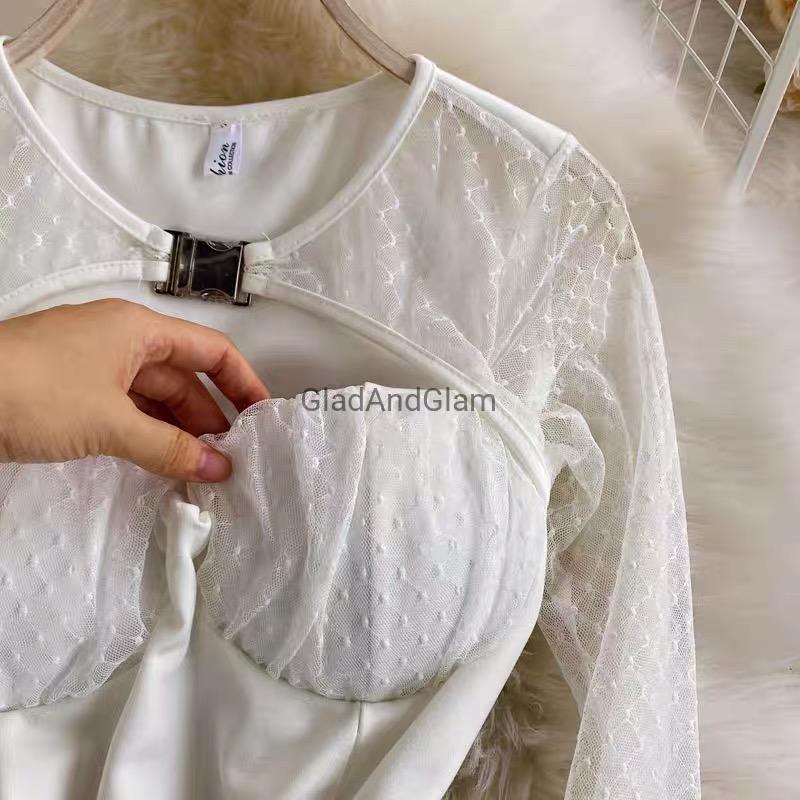 white gladandglam - dress