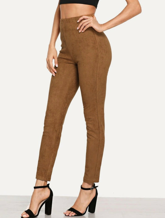 Solid Suede Leggings