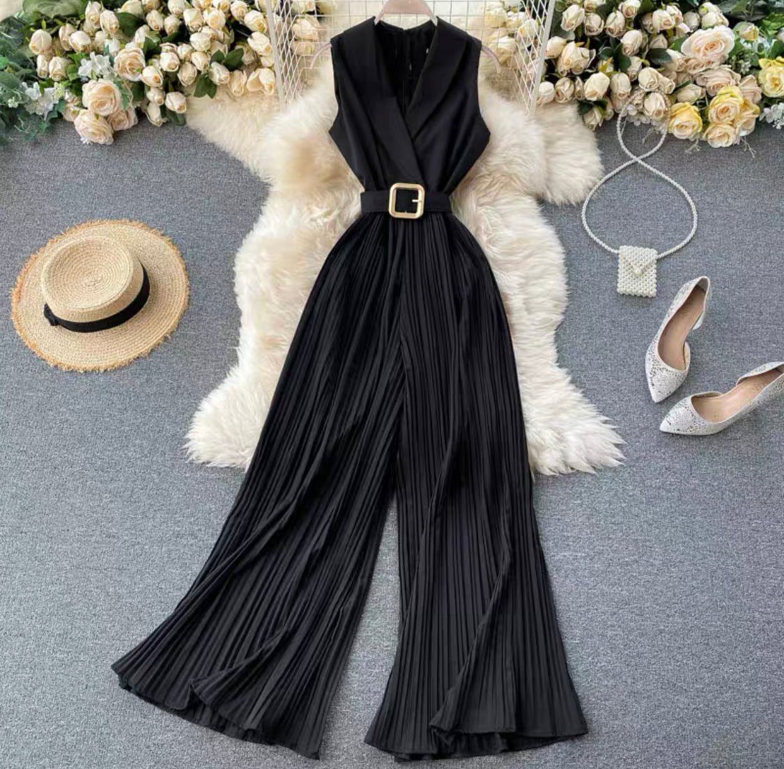 Becca Pleated Jumpsuit