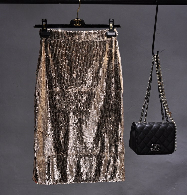 Sequin Skirt GladandGlam
