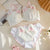 White Bow Ribbon Fur Lingerie Set