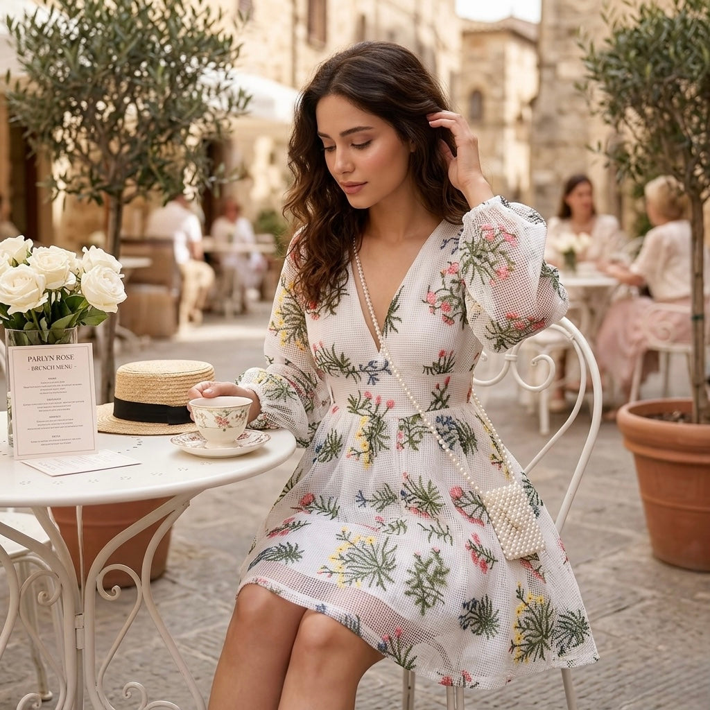 Luna Luxury Embroidered Dress