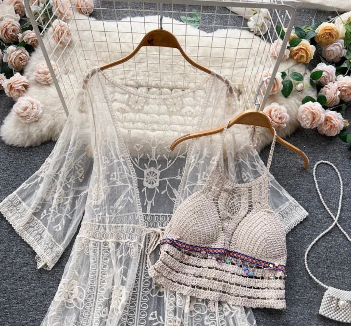 Gisele Three Piece Crochet Set