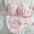 Pink Bow Ribbon Fur Lingerie