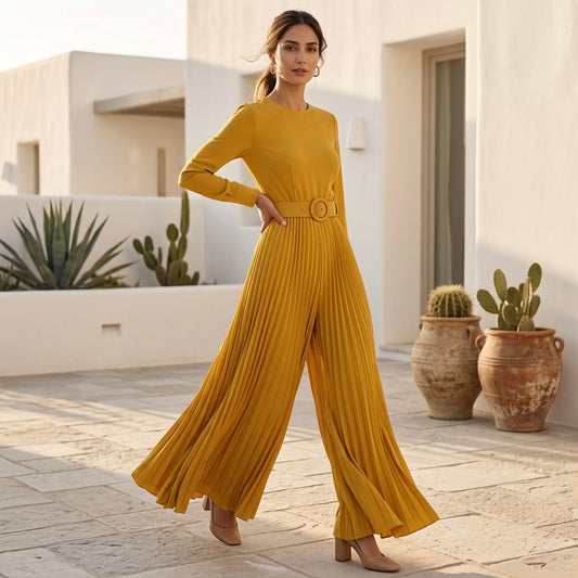 Sansa Belt Pleated Jumpsuit