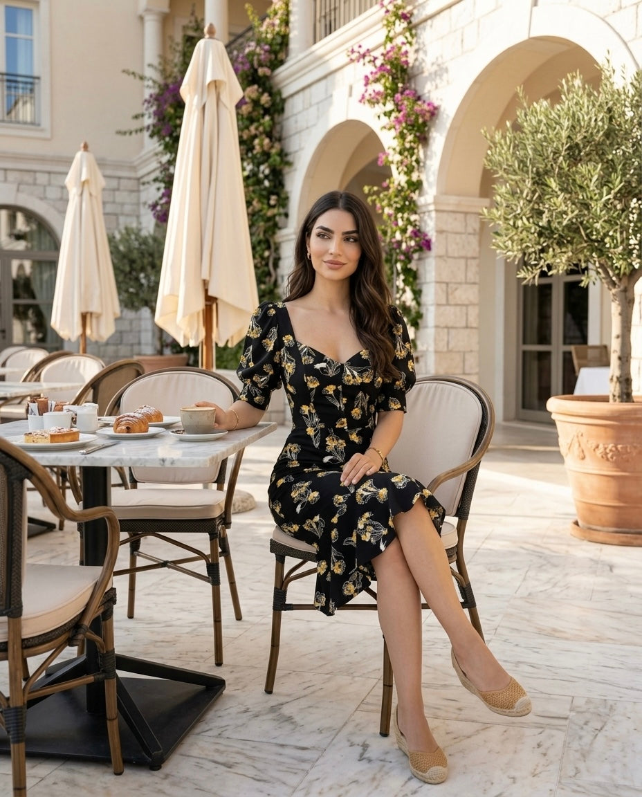 Emma Floral Ruffle Dress
