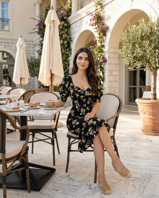 Emma Floral Ruffle Dress