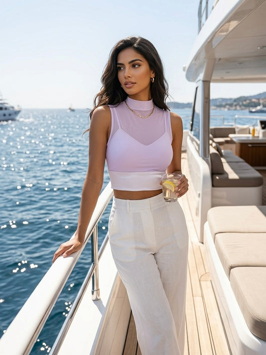 Jennifer Mesh Padded Top