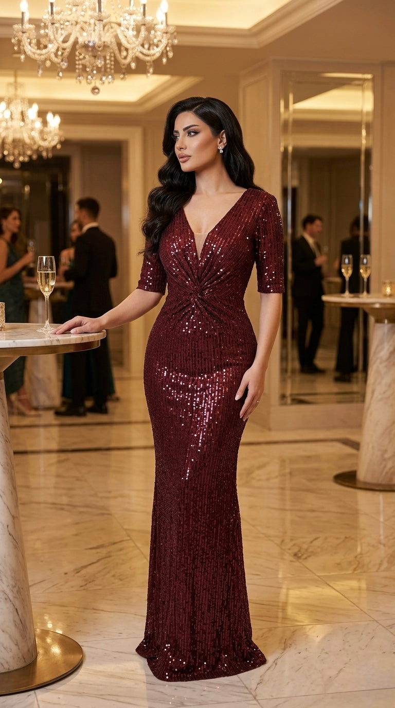 Ana Luxe Sequin Dress