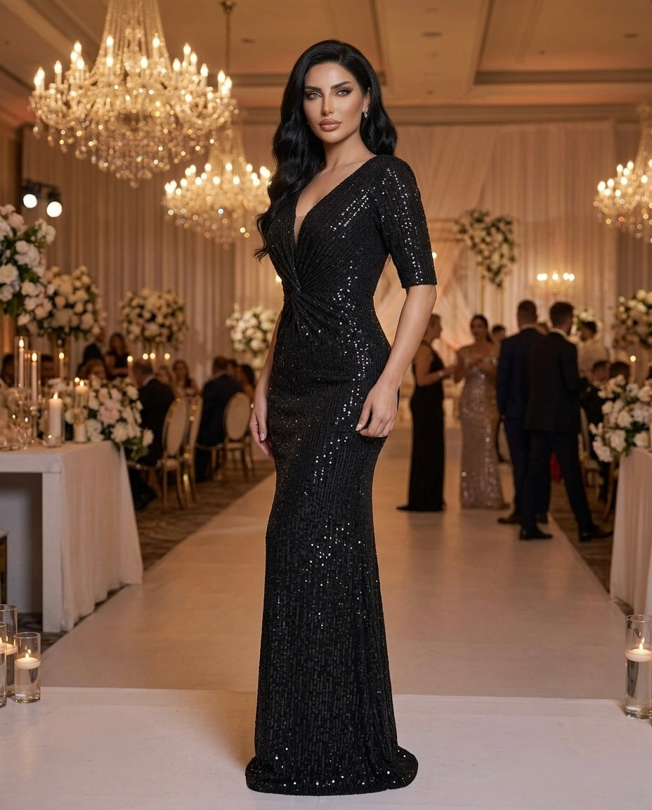 Ana Luxe Sequin Dress