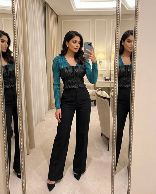 Charlotte Leather Top