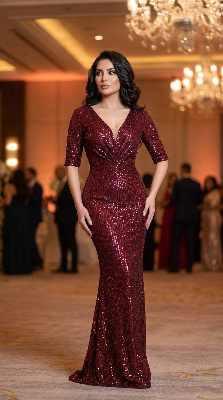Ana Luxe Sequin Dress