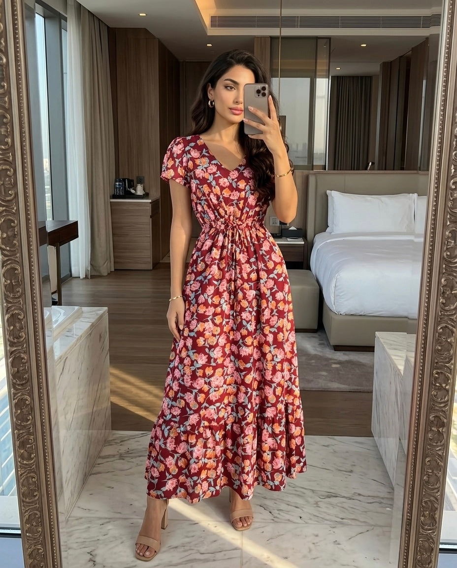 Charlie V Neck Floral Dress