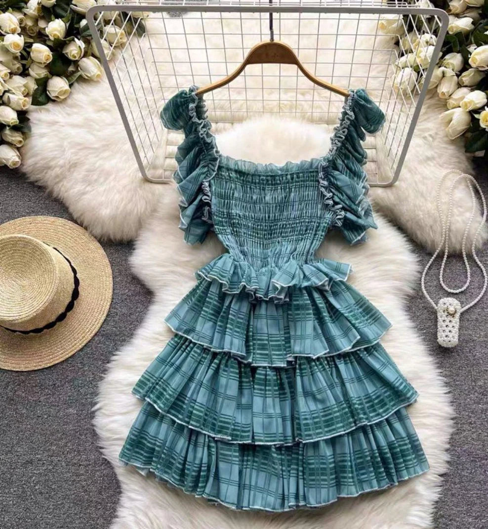 Amara Layered Plaid Dress