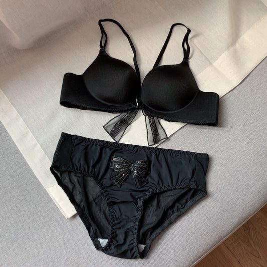 Sequin Back Bow Bra