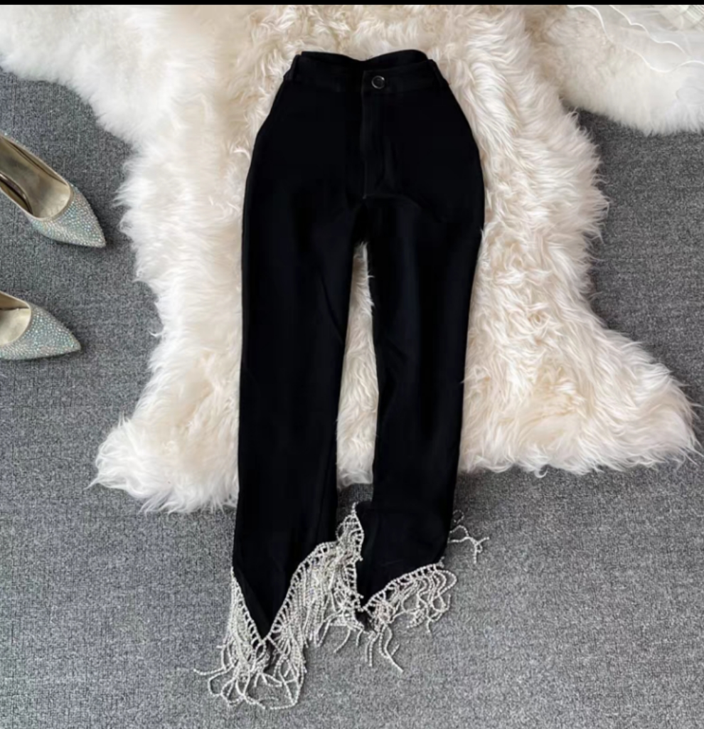 Black Tassel Pants
