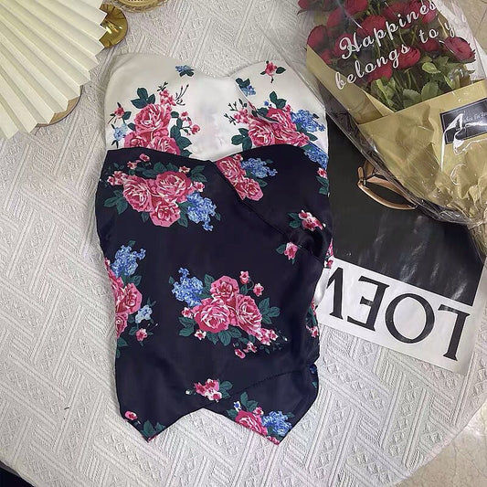 Petra Rose Print Tube Top