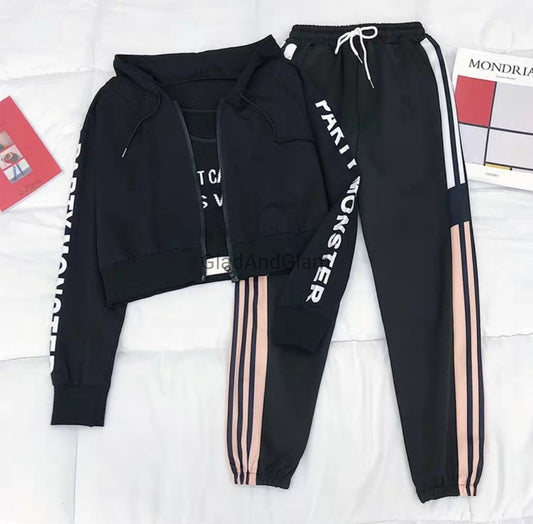 black tracksuit